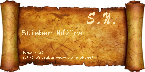 Stieber Nóra névjegykártya